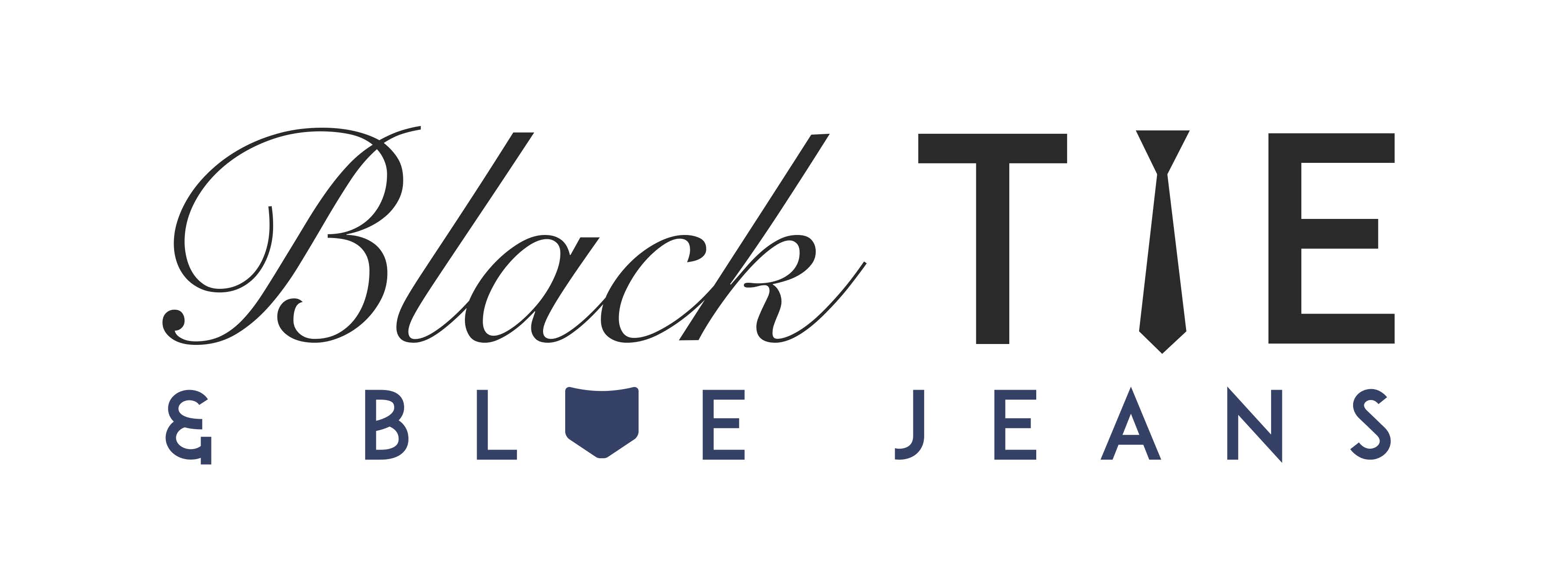 black tie and blue jeans dress code