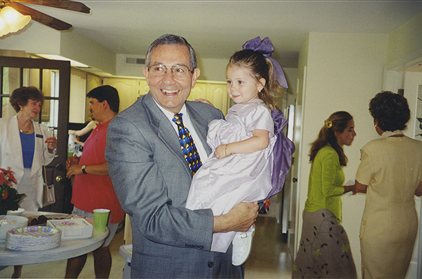 Olivia Tzagournis with her grandfather, Dr. Manuel Tzagournis