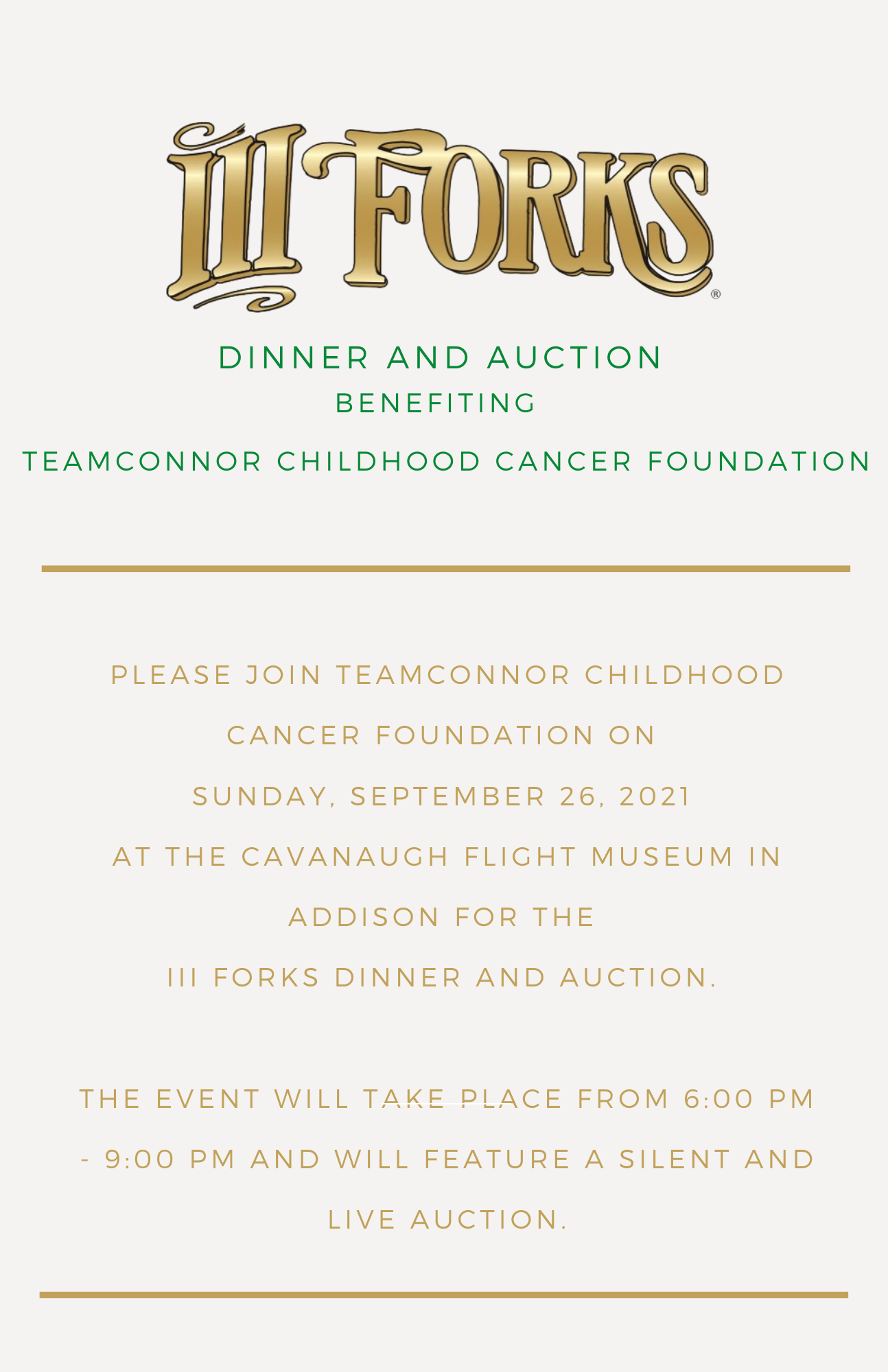 III Forks Dinner and Auction